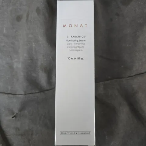 BOXED AND SEALED MONAT C. RADIANCE ILLUMINATING SERUM – 30 ML / 1 FL OZ, BRIGHTENING & ENHANCING