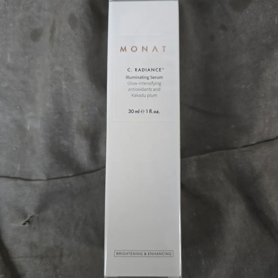BOXED AND SEALED MONAT C. RADIANCE ILLUMINATING SERUM – 30 ML / 1 FL OZ, BRIGHTENING & ENHANCING