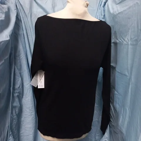 BOODY BASE LAYER BOATNECK LONG SLEEVE TOP – BLACK, UK SIZE L