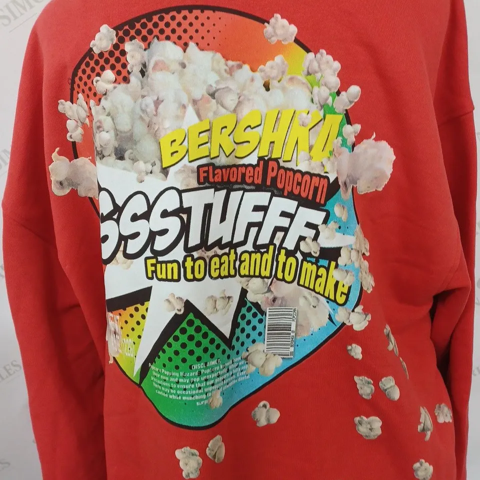 BERSSSHKA ZIP UP HOODIE IN RED SIZE LARGE 
