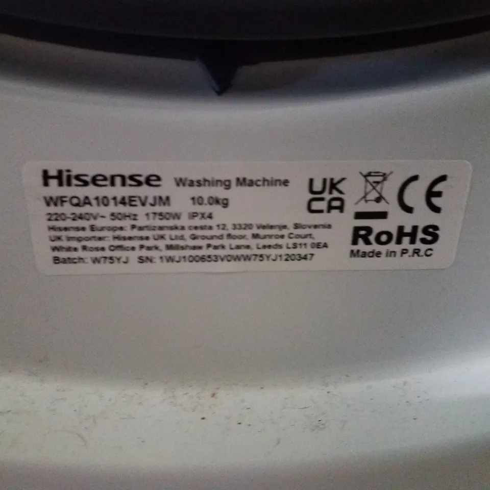HISENSE 3 SERIES WFQA1014EVJM 10KG WASHING MACHINE WITH 1400 RPM - WHITE - A RATED