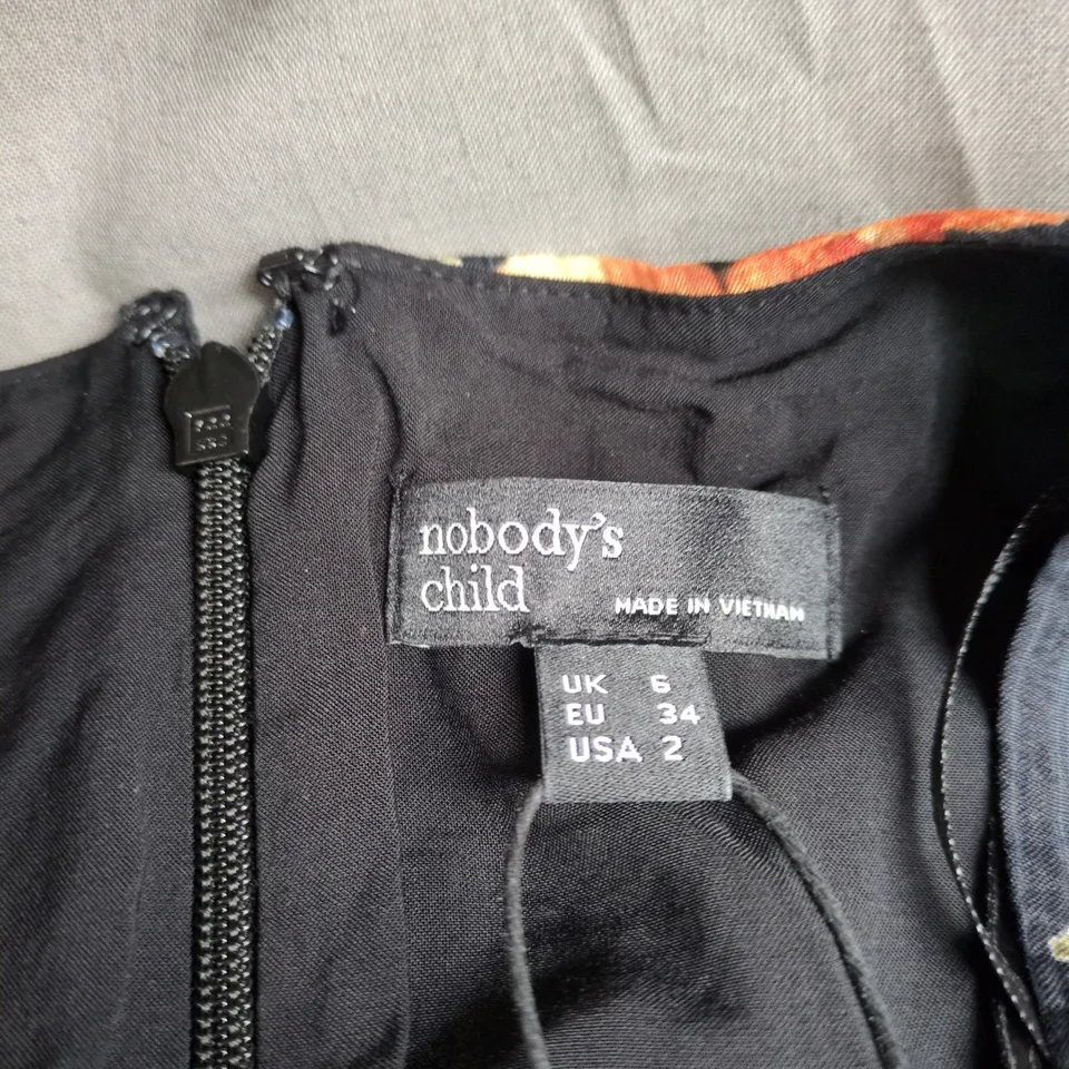 NOBODY'S CHILD FLORAL PRINT DRESS – UK 6 (EU 34, USA 2)