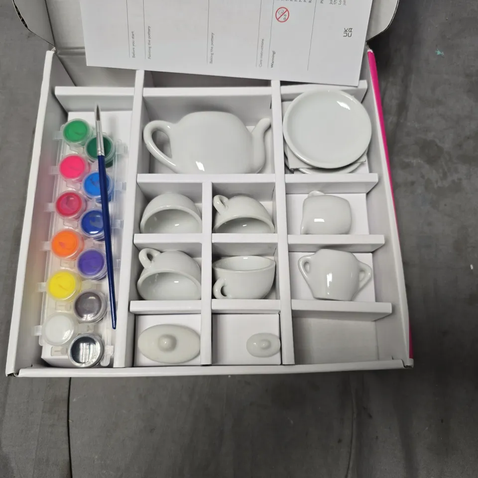 JOHN LEWIS PAINT YOUR OWN TEA SET KIDS CRAFT KIT