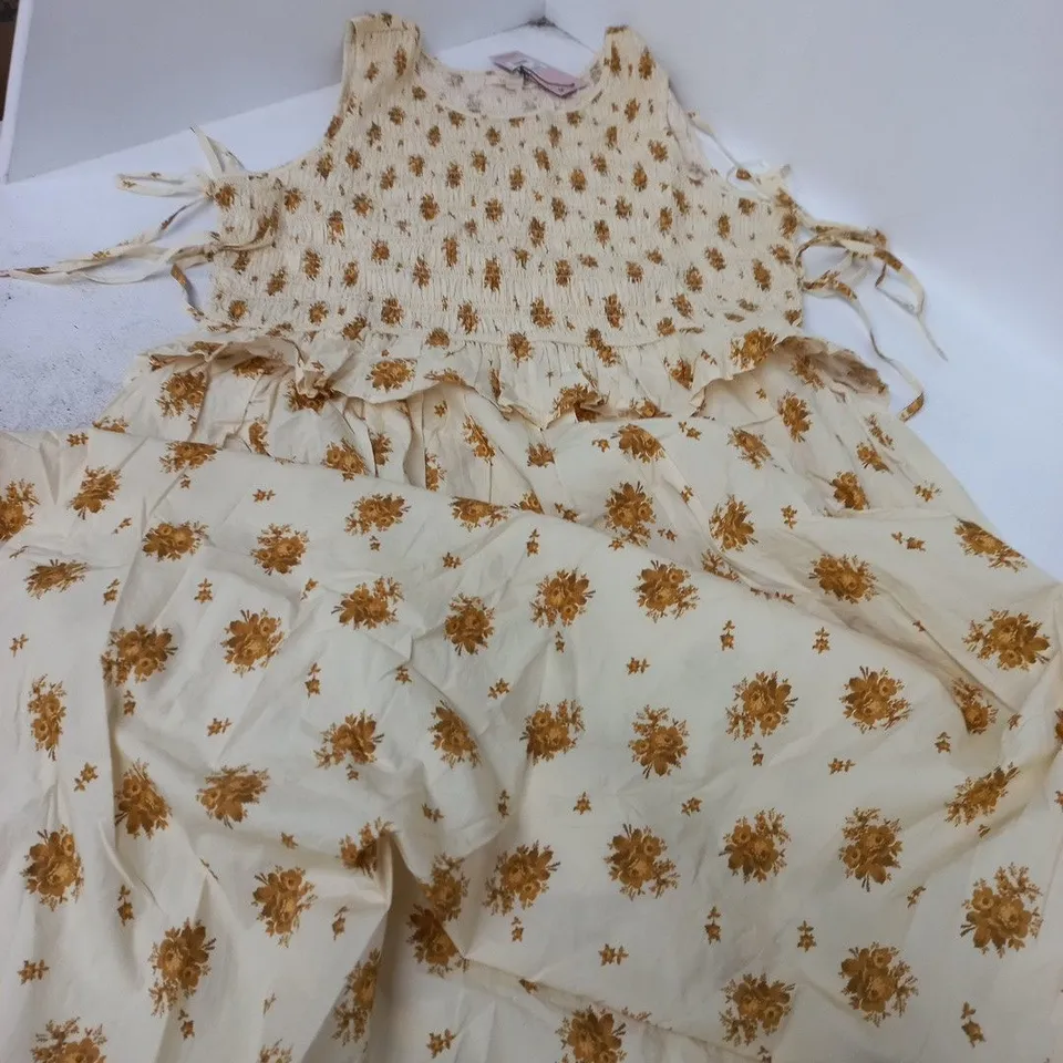 LAURA ASHLEY WOMEN'S DRESS – CREAM FLORAL, UK 20 (EU 48)
