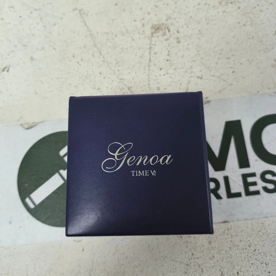 GENEVA GMT STAINLESS STEEL WRISTWATCH WITH PEPSI BEZEL – BOXED 