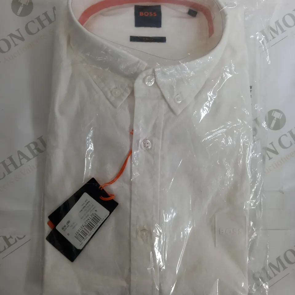 HUGO BOSS SLIM FIT SHIRT IN WHITE - MEDIUM