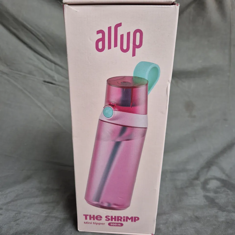 SEALED AIR UP THE SHRIMP MINI SIPPER WATER BOTTLE IN PINK 600ML