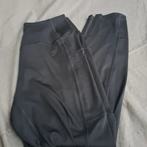 GYMSHARK LOGO POCKET LEGGINGS IN BLACK SIZE L