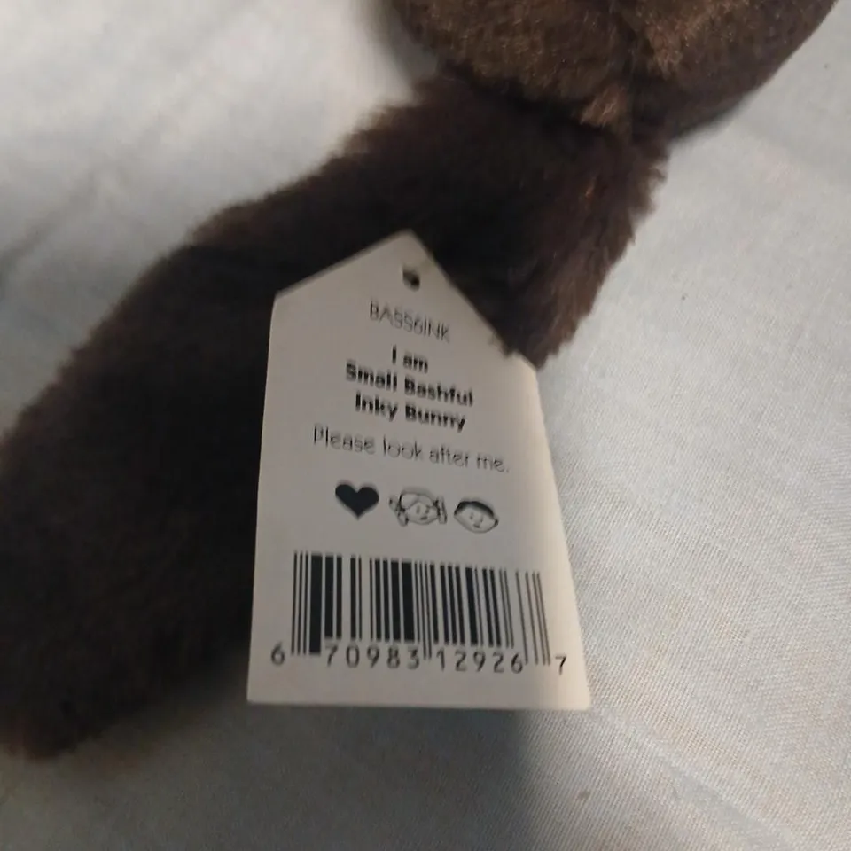 JELLYCAT BASHFUL INKY BUNNY – BROWN PLUSH RABBIT (LONDON)