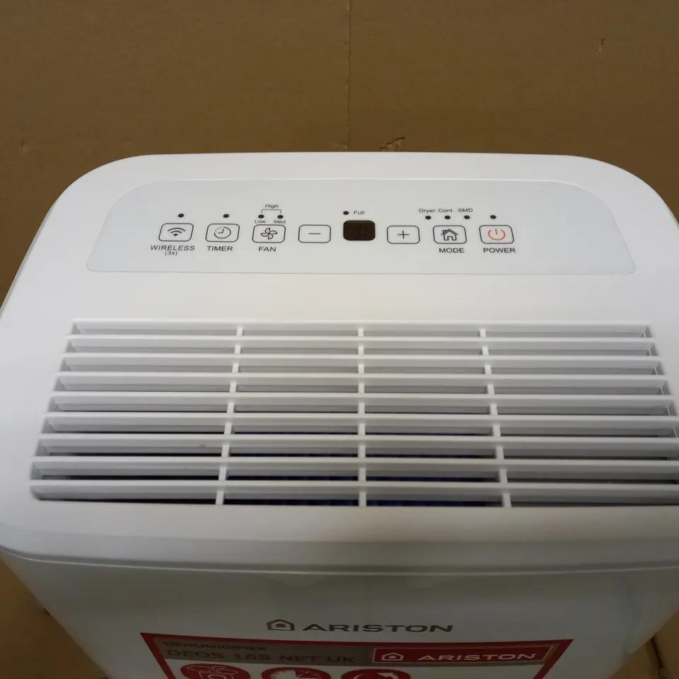 ARISTON DEOS 16S NET UK DEHUMIDIFIER - MANUFACTURED TO BE INSTALLED IN UK, WHITE