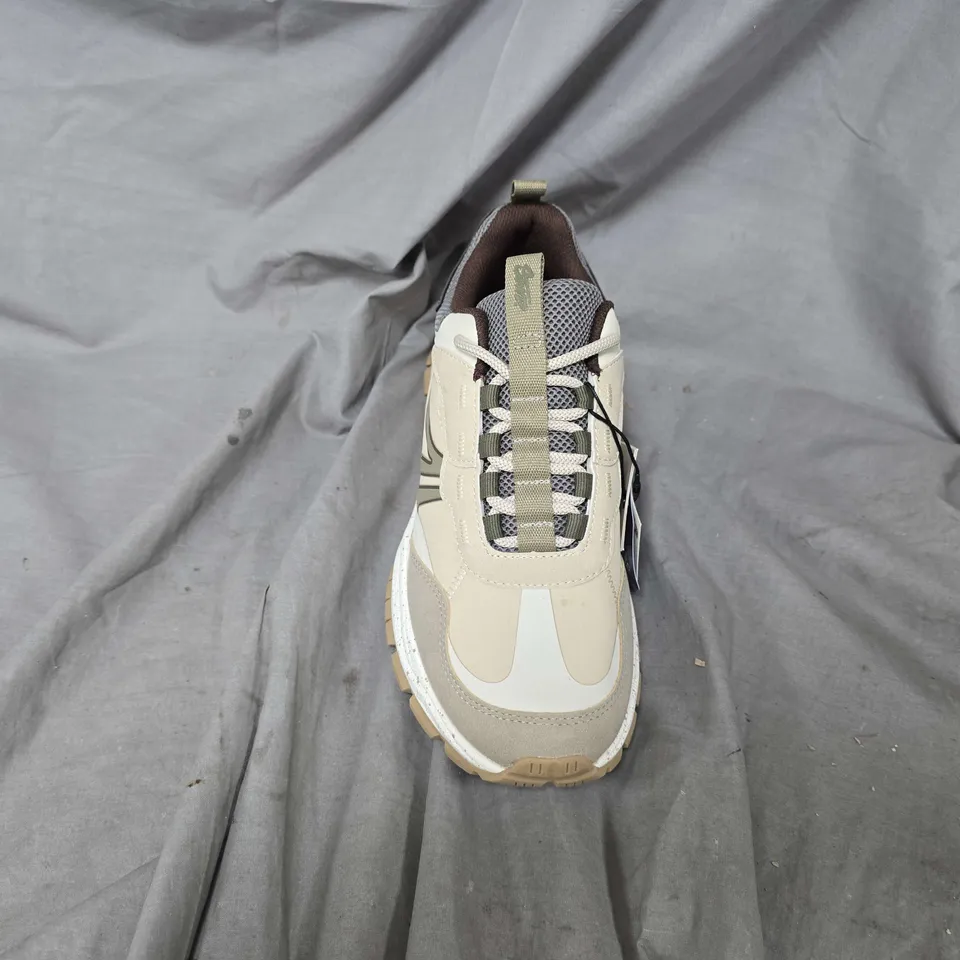 UNBOXED PAIR OF PULL & BEAR SWD TRAINERS IN BEIGE - SIZE 40