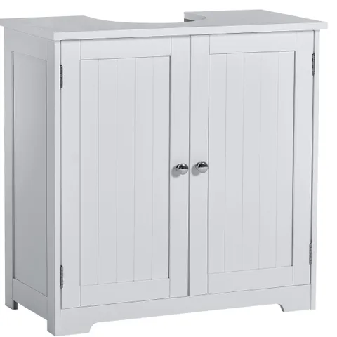 BOXED LASSIC PRIANO 2 DOOR UNDER SINK CABINET - WHITE