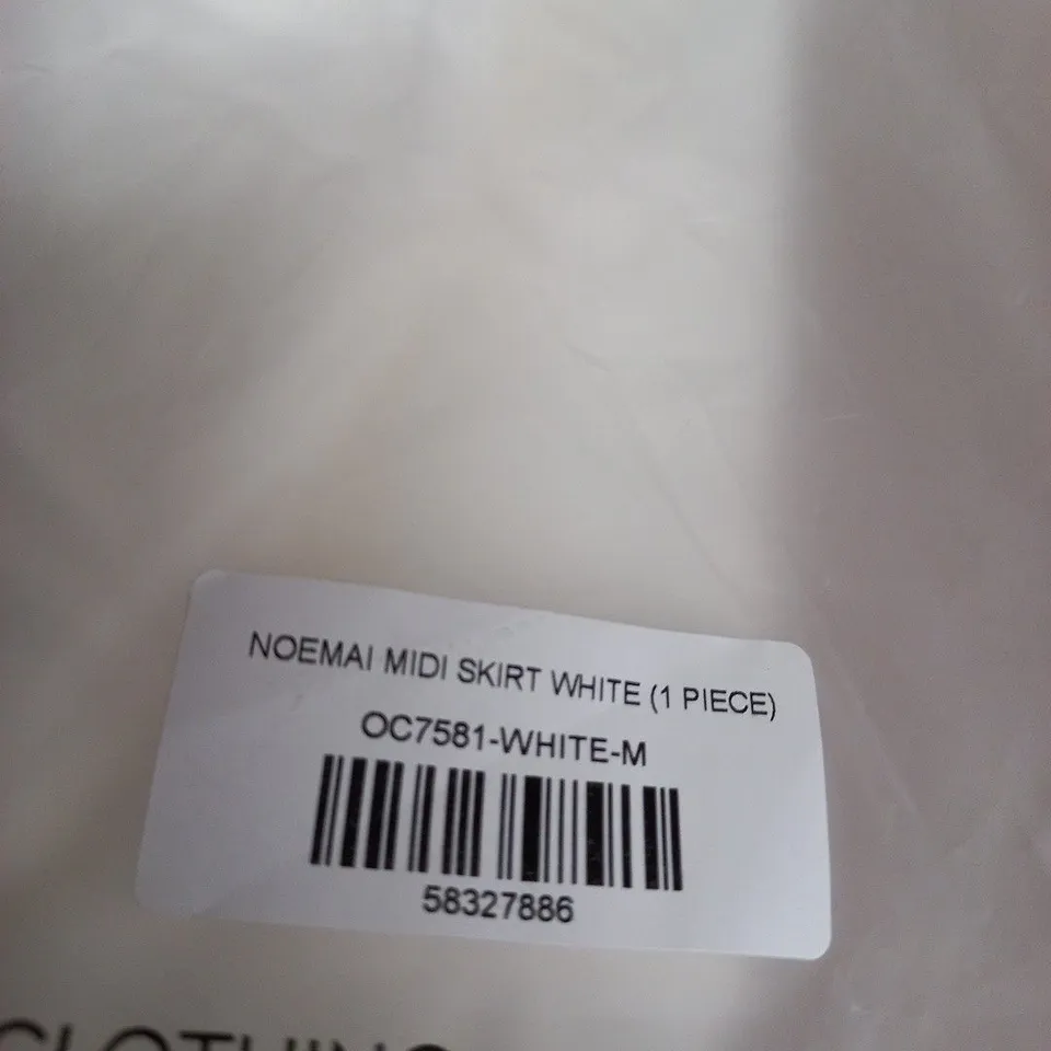 OUTCAST NOEMAI MIDI SKIRT – WHITE, UK SIZE M