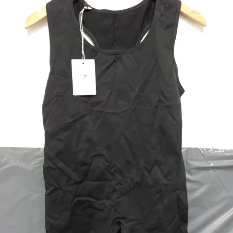 GYMSHARK EVERYWHERE SEAMLESS ALL-IN-ONE TOP IN BLACK - XXL