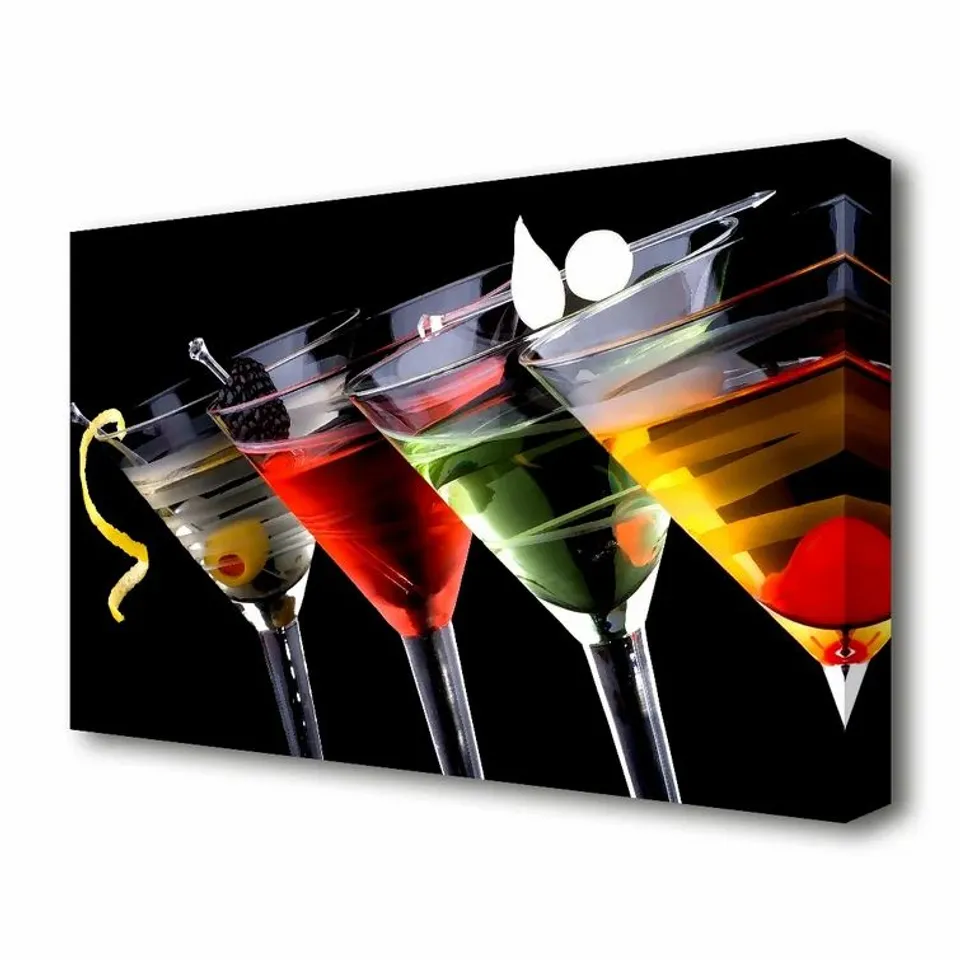 DRINKS ANYONE KITCHEN CANVAS PRINT WALL ART SIZE