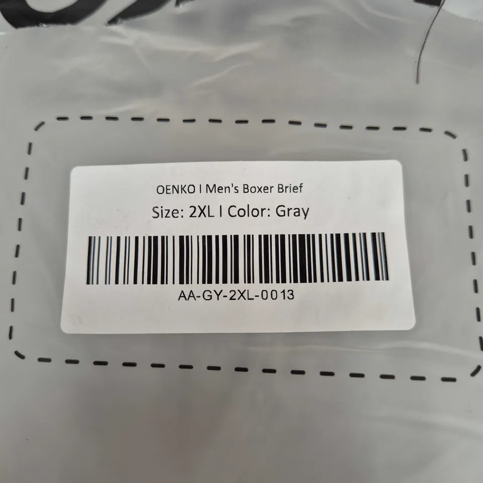 OENKO I MEN'S BOXER BRIEF – SIZE 2XL, GRAY