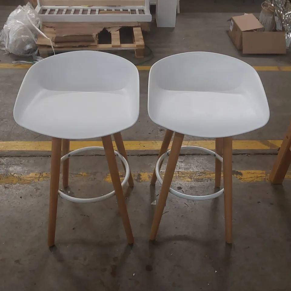 PAIR OF DESIGNER BAR STOOLS