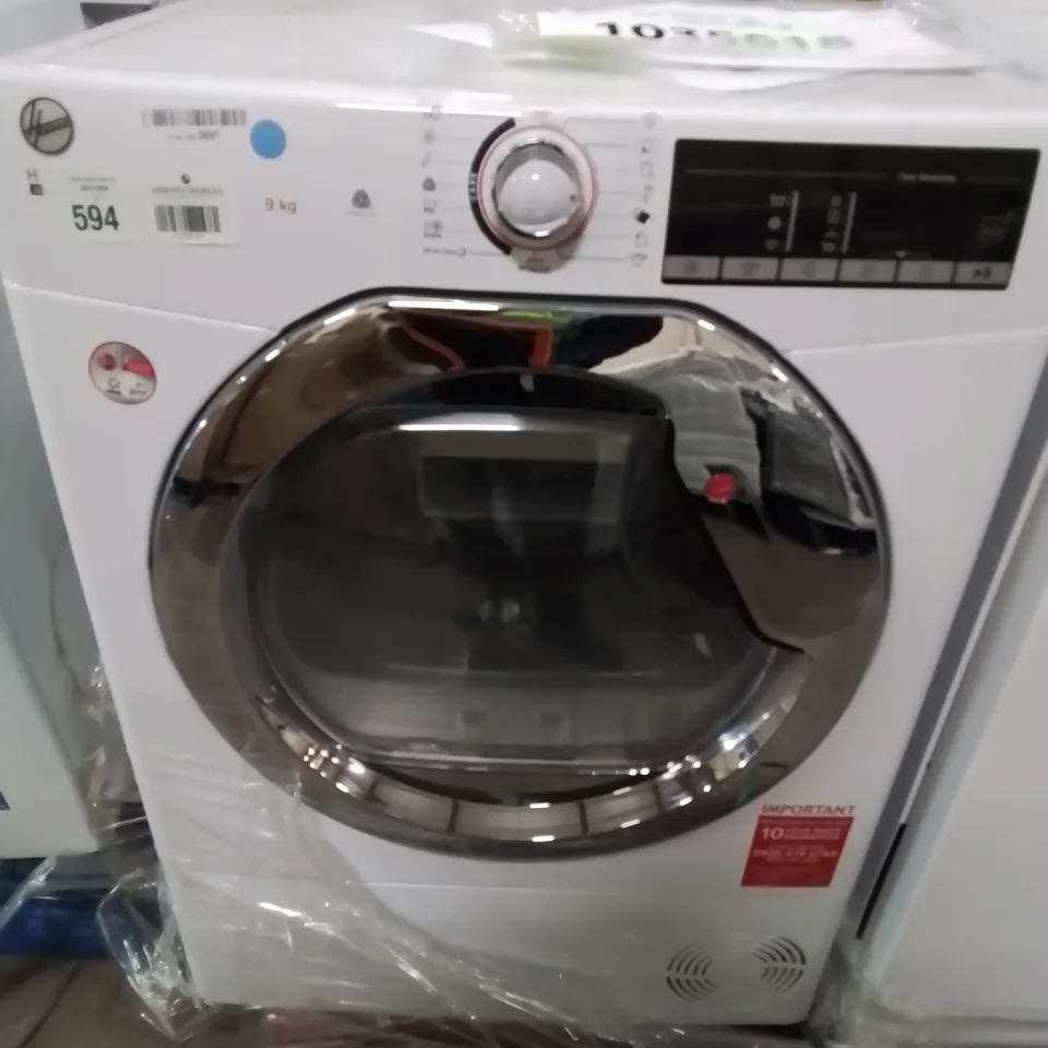 HOOVER H-DRY 300 HLEH9A2TCE FREESTANDING HEAT PUMP TUMBLE DRYER, A++, 9 KG LOAD, WHITE