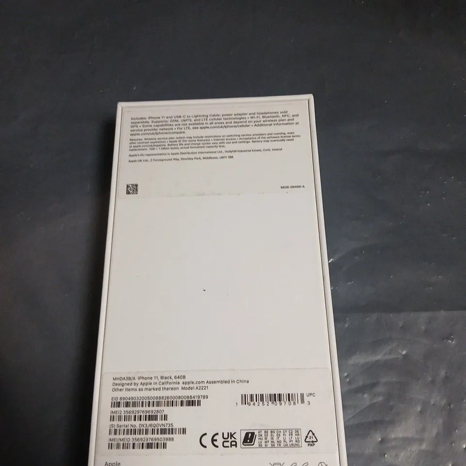 APPLE IPHONE 11 – BLACK – BOXED 