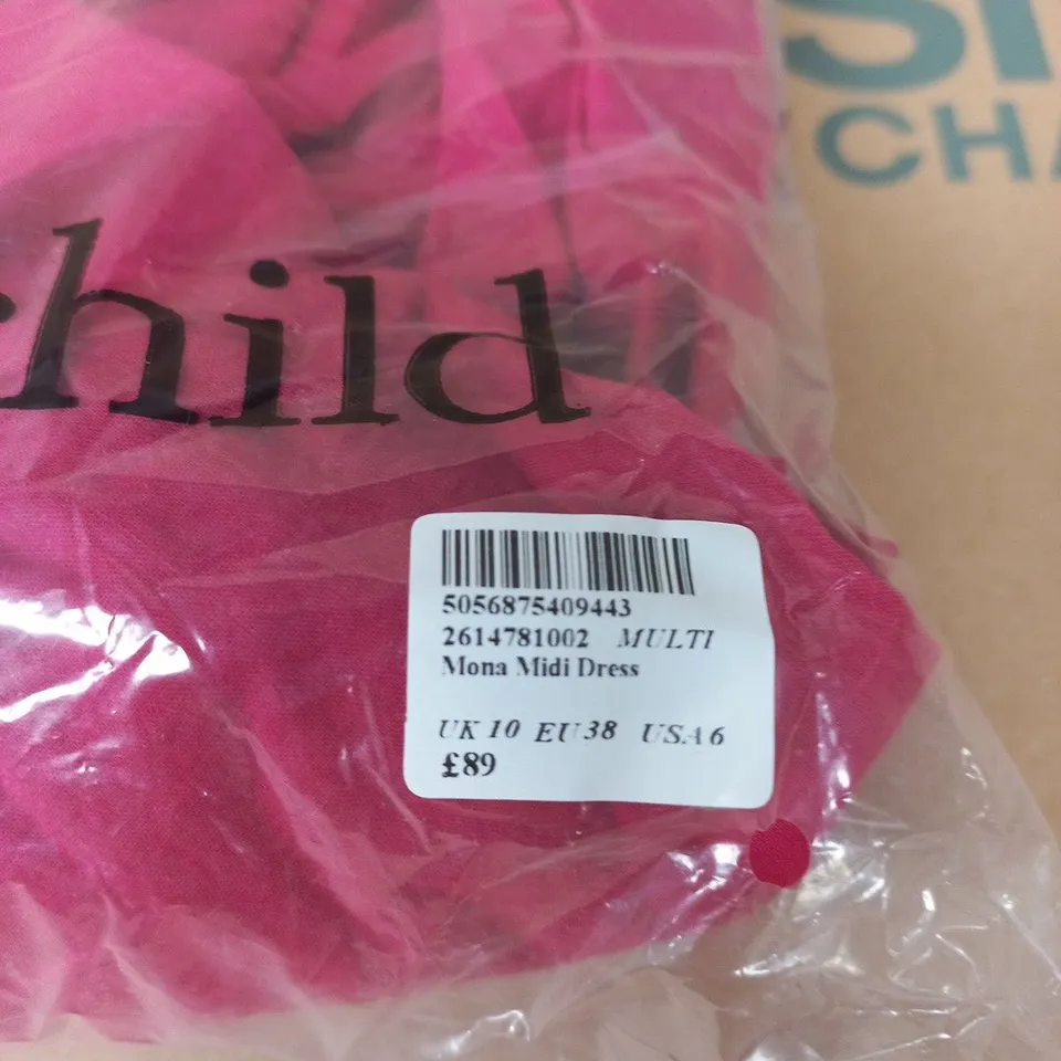 NOBODY'S CHILD MONA MIDI DRESS – UK 10, MULTI