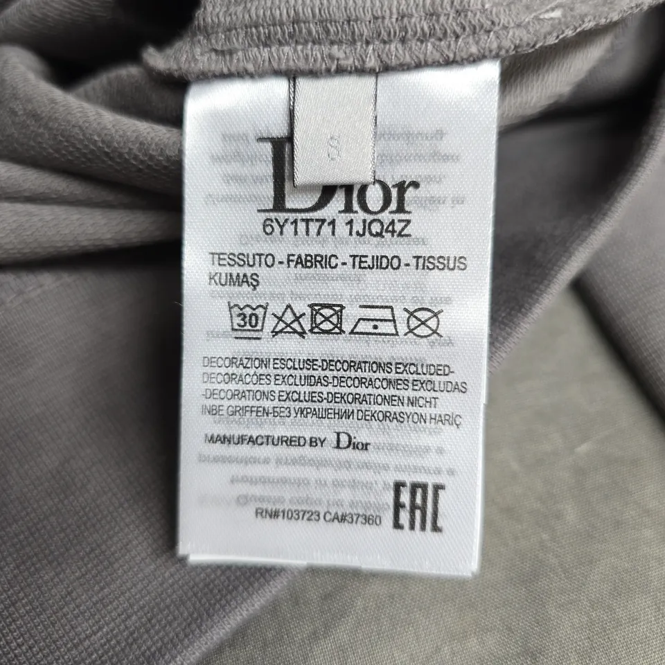 DIOR PAINTED GREY CREW JUMPER - S