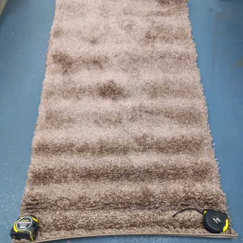 FUR EFFECT RUG IN BROWN - COLLECTION ONLY