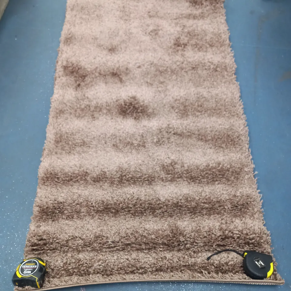 FUR EFFECT RUG IN BROWN - COLLECTION ONLY
