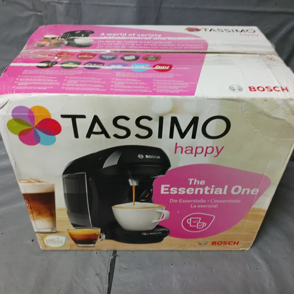 BOXED BOSCH TASSIMO HAPPY POD COFFEE MACHINE  RRP £89