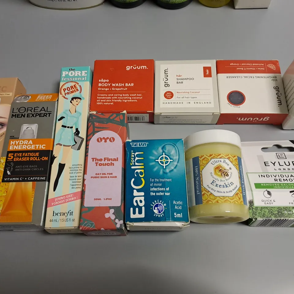LOT OF ASSORTED HEALTH AND BEAUTY ITEMS TO INCLUDE AVEENO BODY OIL SPRAY, DR JART+ CREAM MIST AND PORE PRIMER