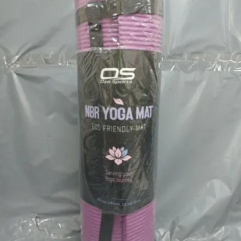 OZE SPORTS ECO FRIENDLY 10MM THICK NBR YOGA MAT IN PURPLE