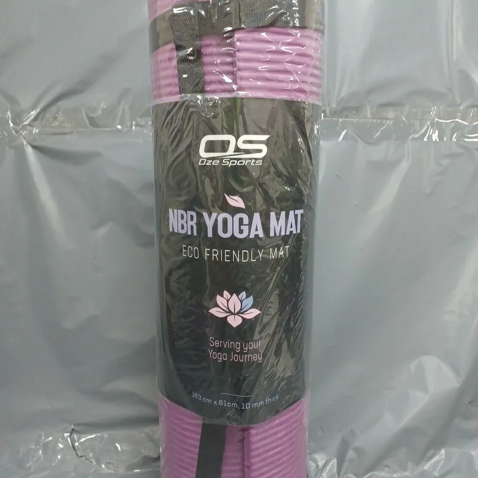 OZE SPORTS ECO FRIENDLY 10MM THICK NBR YOGA MAT IN PURPLE