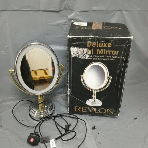 BOXED REVLON DELUXE OVAL MIRROR