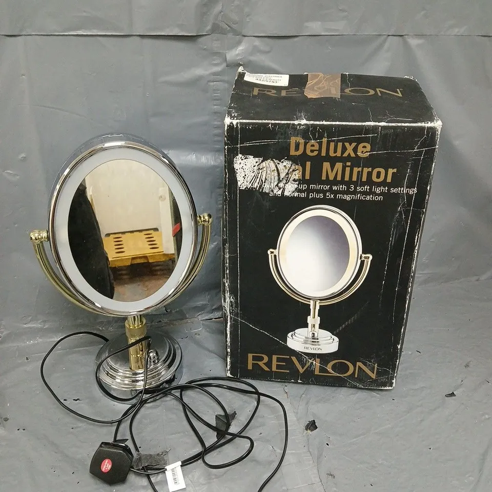 BOXED REVLON DELUXE OVAL MIRROR 