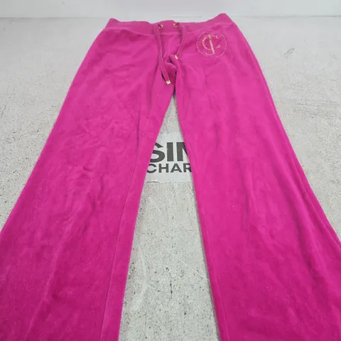 JUICY COUTURE VELOUR TRACK PANTS – PINK, XS