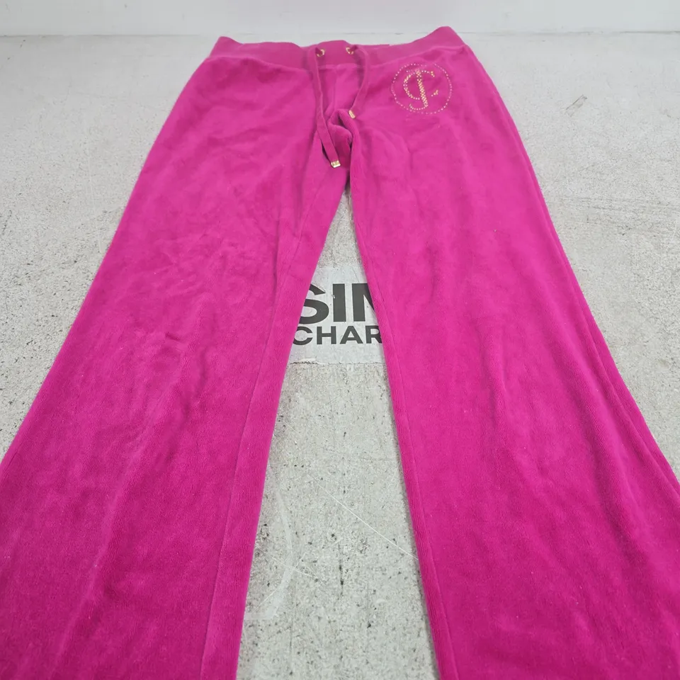 JUICY COUTURE VELOUR TRACK PANTS – PINK, XS
