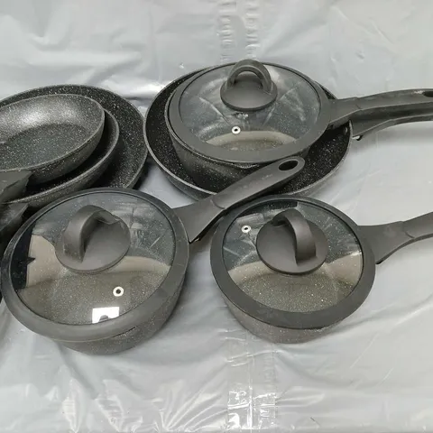 SOFTGRIP 7PCE COOKWARE SET IN BLACK