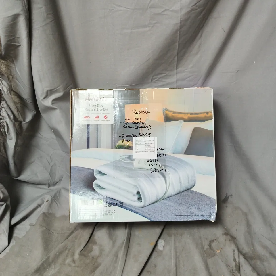 KING SIZE HEATED BLANKET – BOXED