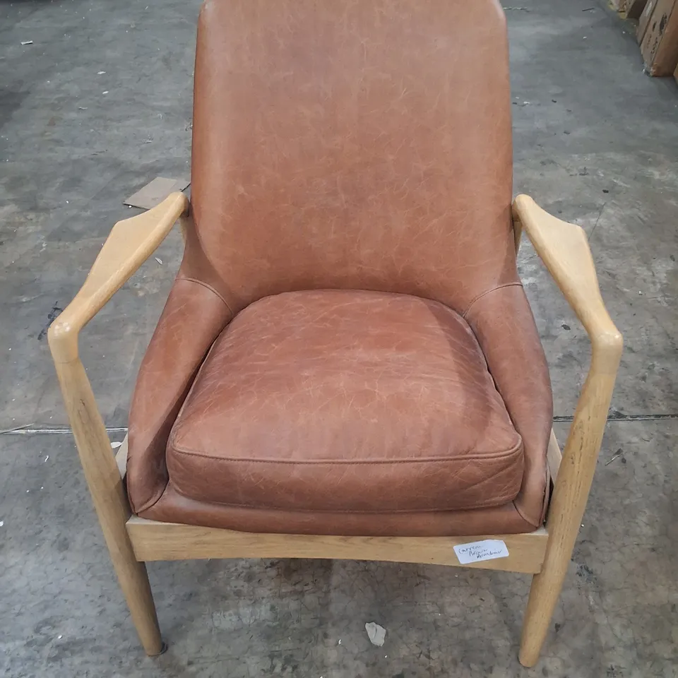 UNBOXED CARRERA ARMCHAIR IN BROWN