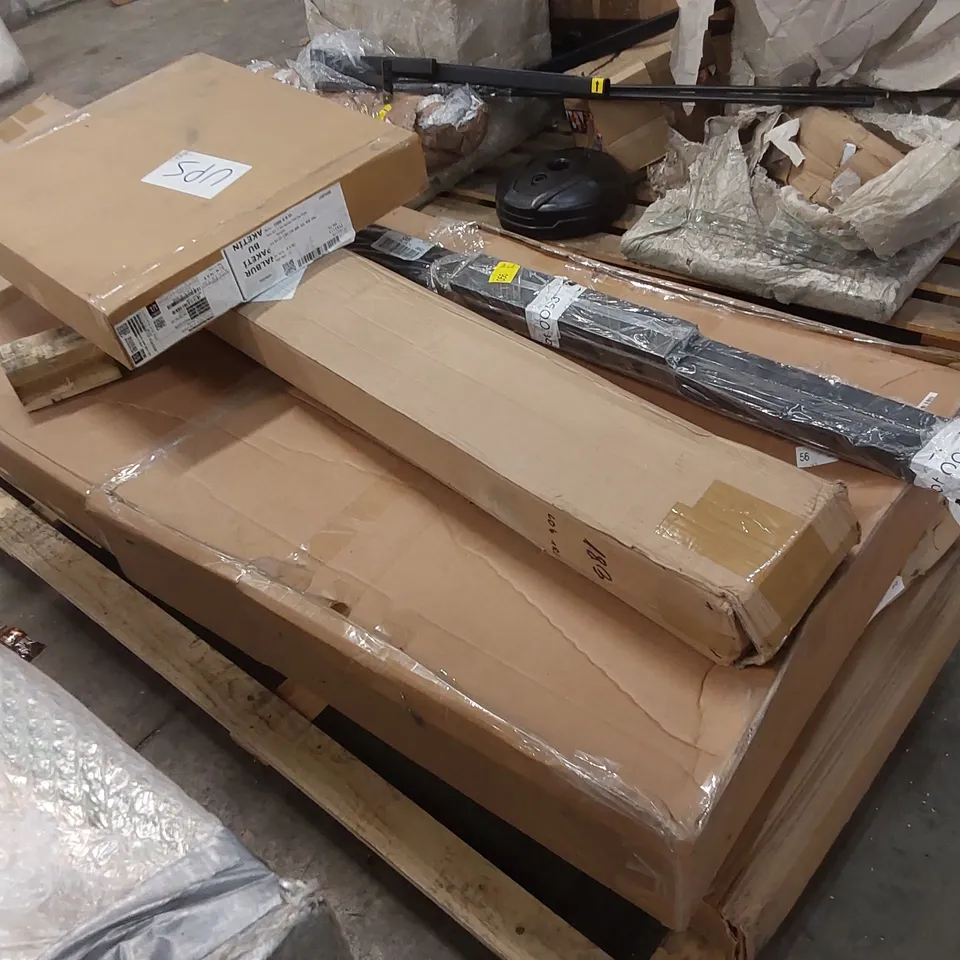 PALLET OF ASSORTED FURNITURE PARTS 