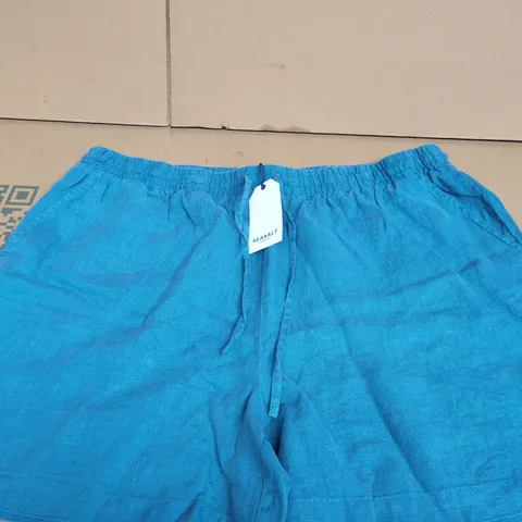 SEASALT CORNWALL WOMEN'S BLUE SHORTS β ELASTICATED WAIST, DRAWSTRING SIZE 22