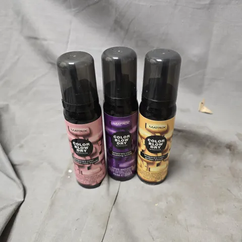 APPROXIMATELY 20 ASSORTED MATRIX BLOW DRY SPRAYS TO INCLUDE ROSE BLONDE, BLOOMING ORCHID, GOLDEN BLONDE, ETC - COLLECTION ONLY