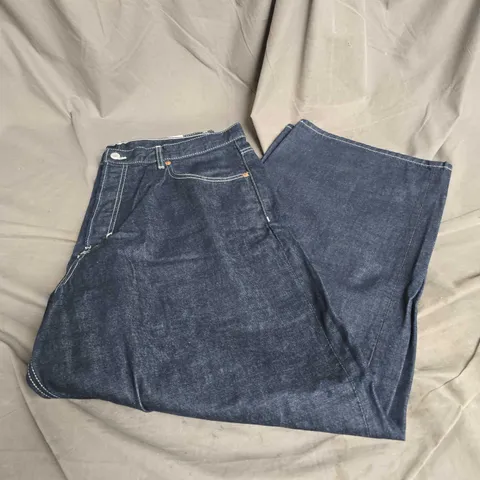 WEEKDAY ASTRO MID WAIST BAGGY JEANS IN DARK BLUE SIZE 36/32