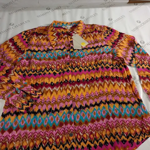 BODEN PATTERNED SHIRT IN MULTI - UK 14 R