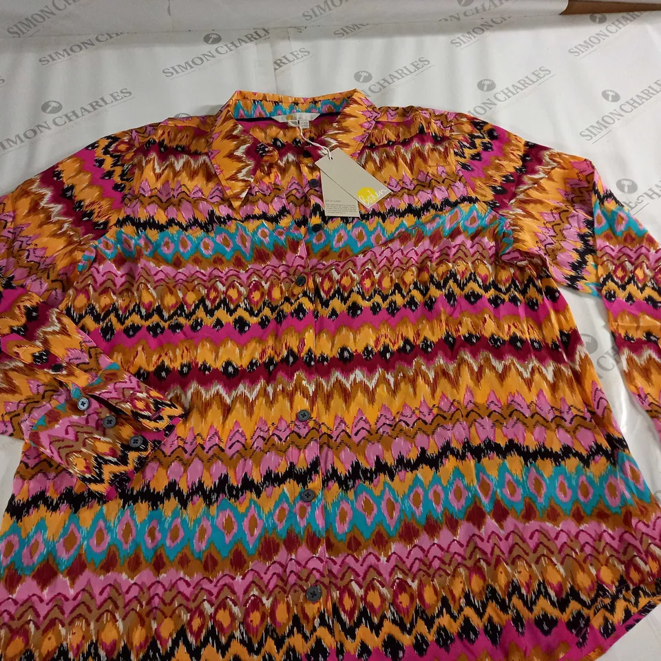 BODEN PATTERNED SHIRT IN MULTI - UK 14 R