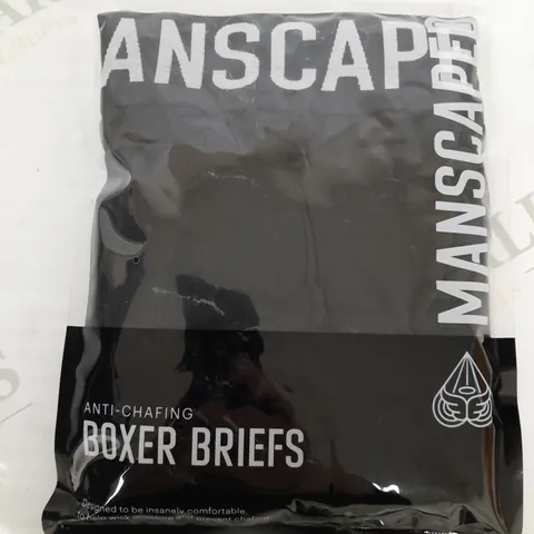 MANSCAPED ANTI-CHAFING BOXER BRIEFS IN BLACK - XL