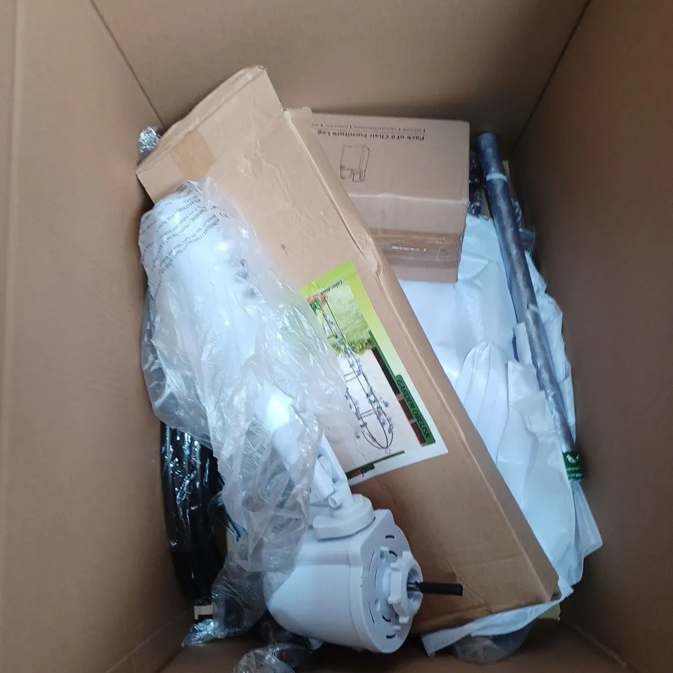 BOX TO CONTAIN APPROX. 20 X ASSORTED HOUSEHOLD PRODUCTS, INCLUDES BOTTLES, FREEZER PACK, PILLOW SHAMS ETC 