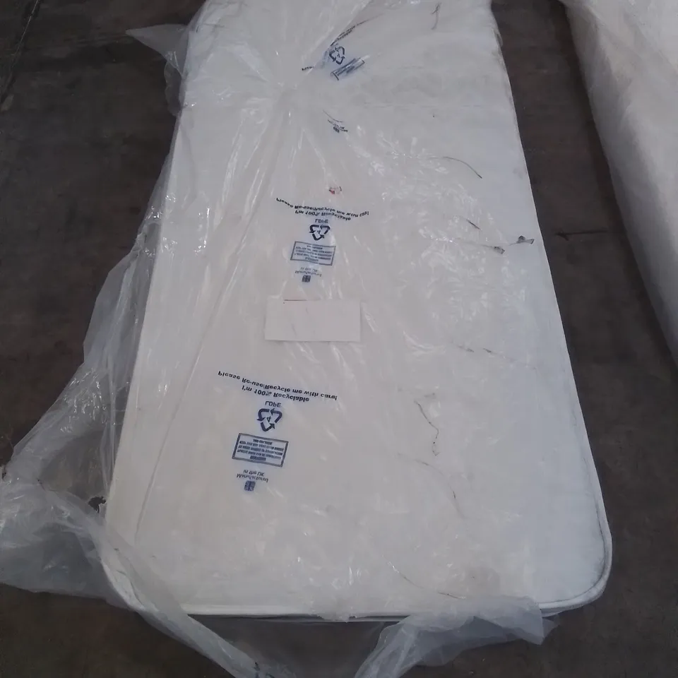 QUALITY BAGGED 3' ADAMINE SERENITY COIL SPRUNG SINGLE MATTRESS 