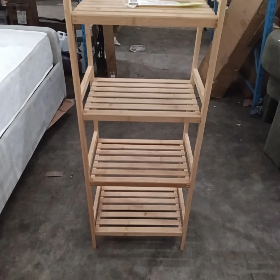 4 TIER BAMBOO STORAGE RACK FOR BATHROOM