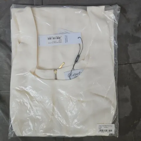 BAGGED CLOSET LONDON MIDAXI PENCIL DRESS IN IVORY SIZE UK 12