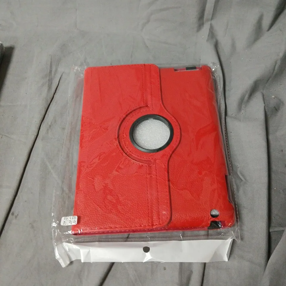 BOX OF ASSORTED HOUSEHOLD ITEMS INCLUDING DISPLAY BOOK 40-POCKET A4 (SEALED) + RED TABLET CASE